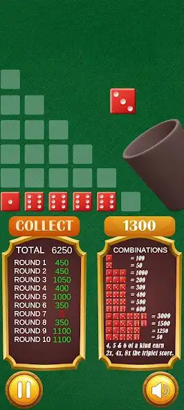 Play 10000 Dice Game as an online game 10000 Dice Game with UptoPlay