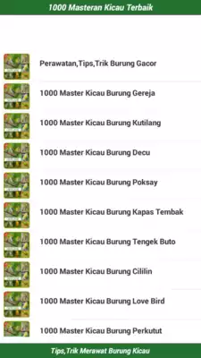Play 1000 Master Kicau Burung Terbaik