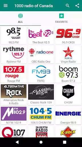 Play 1000 radio of Canada  and enjoy 1000 radio of Canada with UptoPlay