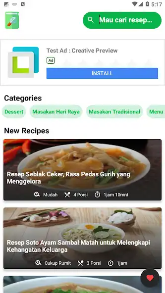 Play 1000 Resep Masakan Sehari Hari as an online game 1000 Resep Masakan Sehari Hari with UptoPlay