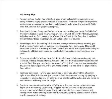 Play 100 Beauty Tips