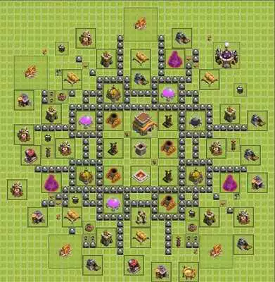 Play 100 Maps Clash Of Clans Th.7