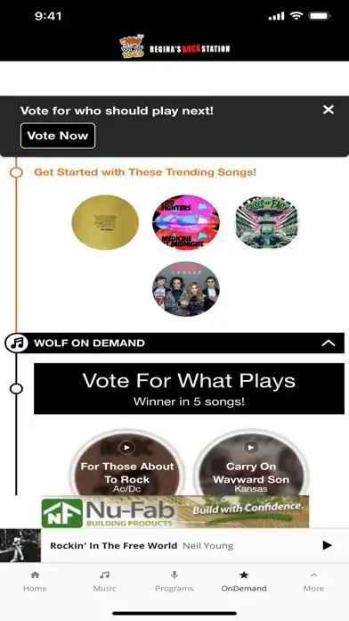 Play 104.9 The Wolf Regina  and enjoy 104.9 The Wolf Regina with UptoPlay