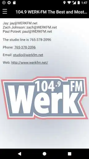 Play 104.9 WERK-FM  and enjoy 104.9 WERK-FM with UptoPlay