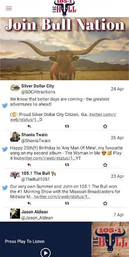 Play 105.1 The Bull KOMG  and enjoy 105.1 The Bull KOMG with UptoPlay