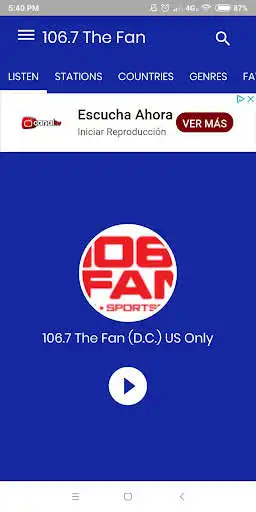 Play 106.7 The Fan DC  and enjoy 106.7 The Fan DC with UptoPlay