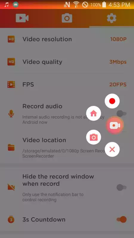 Play 1080p HD Screen Recorder - Video Editor