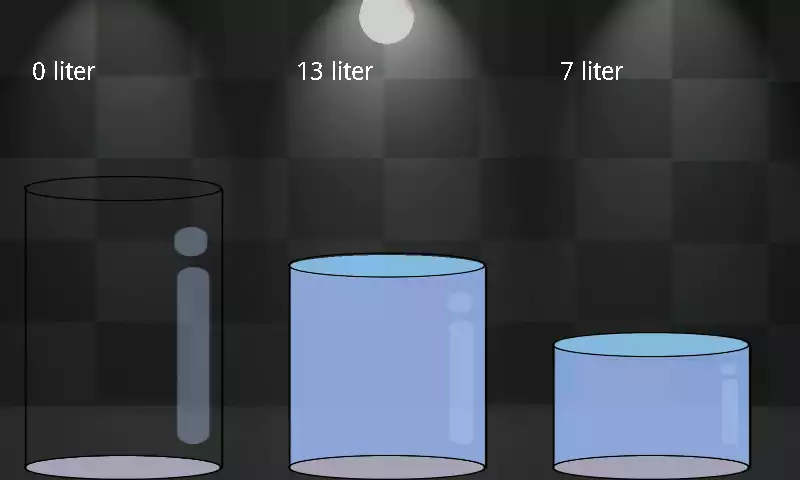 Play 10 liters of water.