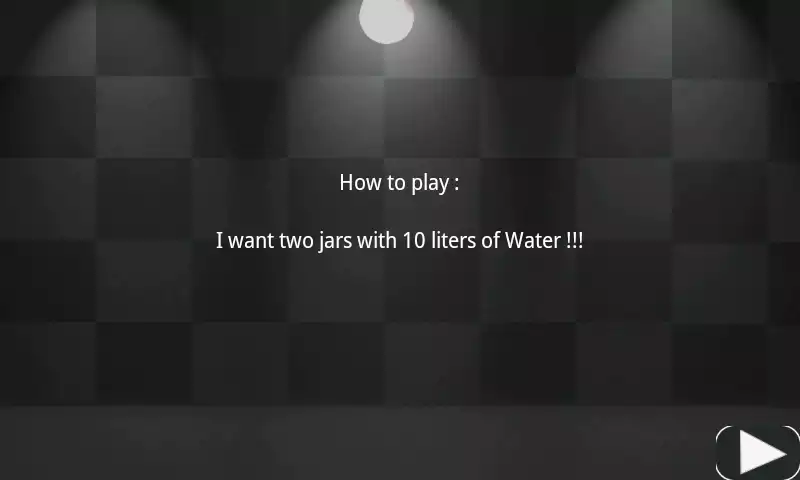 Play 10 liters of water.