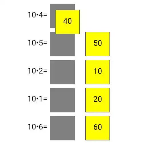 Play 10 times table as an online game 10 times table with UptoPlay