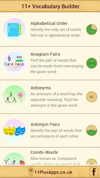 Play 11+ Vocabulary Builder Lite as an online game 11+ Vocabulary Builder Lite with UptoPlay