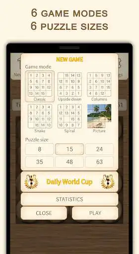 Play 15 Puzzle (Game of Fifteen) as an online game 15 Puzzle (Game of Fifteen) with UptoPlay