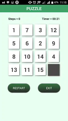 Play 15 Puzzle (Old Classic Game) as an online game 15 Puzzle (Old Classic Game) with UptoPlay