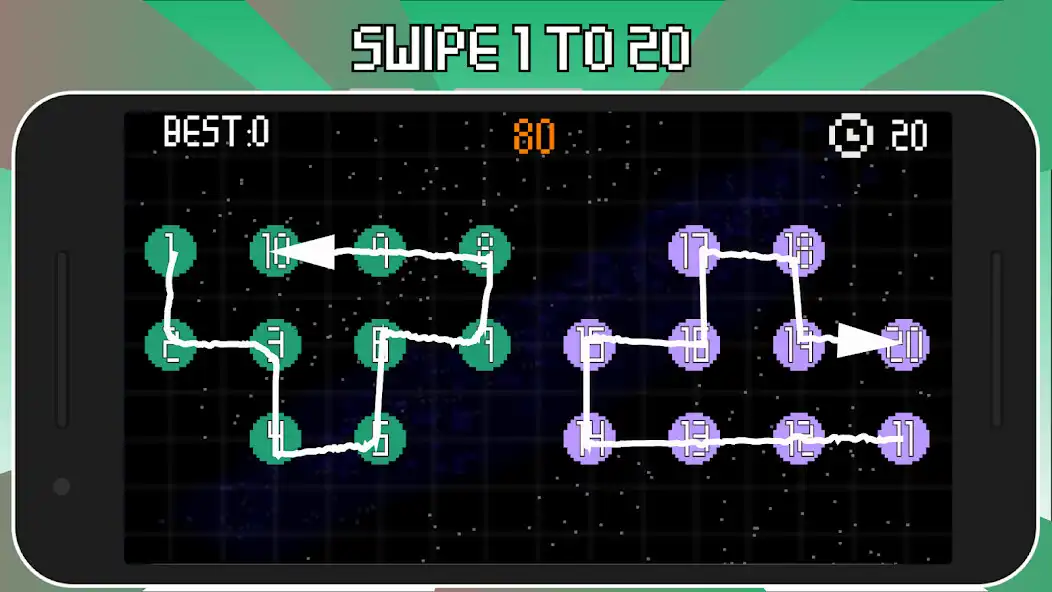 Play 1 to 20 as an online game 1 to 20 with UptoPlay