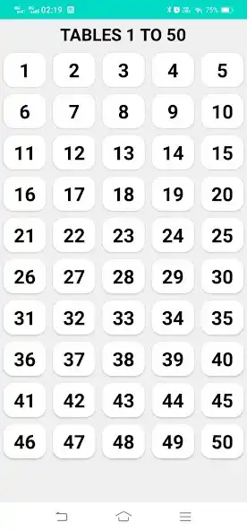 Play 1 TO 50 Math Tables as an online game 1 TO 50 Math Tables with UptoPlay