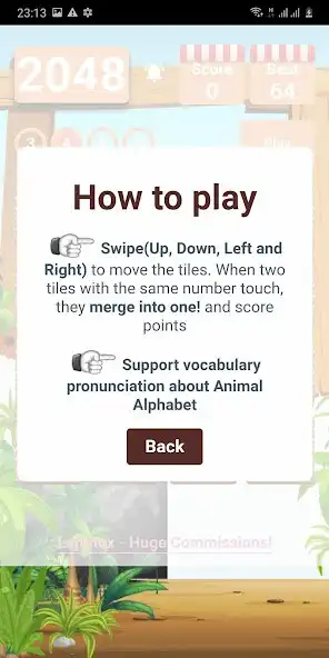Play 2048 Animal Alphabet as an online game 2048 Animal Alphabet with UptoPlay