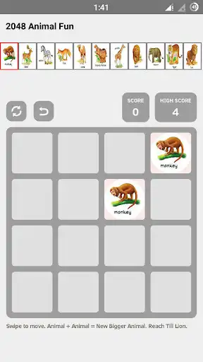 Play 2048 Animal Fun as an online game 2048 Animal Fun with UptoPlay