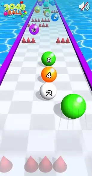 Play 2048 Ball Run Game as an online game 2048 Ball Run Game with UptoPlay
