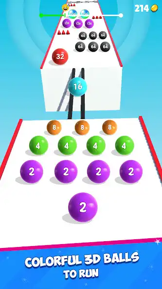 Play 2048 Balls Fun Runner Games as an online game 2048 Balls Fun Runner Games with UptoPlay