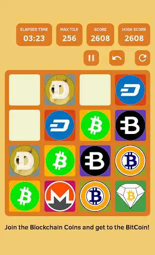 Play 2048 Bitcoin as an online game 2048 Bitcoin with UptoPlay