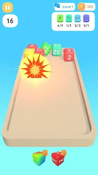 Play 2048 Chain Cube: Merge Cube 3D  and enjoy 2048 Chain Cube: Merge Cube 3D with UptoPlay