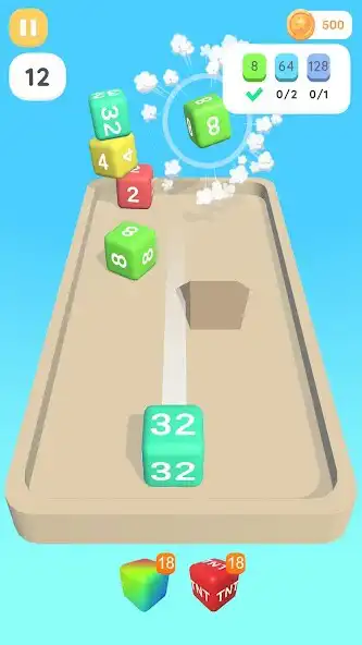 Play 2048 Chain Cube: Merge Cube 3D as an online game 2048 Chain Cube: Merge Cube 3D with UptoPlay