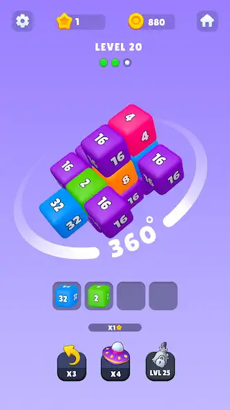 Play 2048 Cube 3d: Match Puzzle! as an online game 2048 Cube 3d: Match Puzzle! with UptoPlay