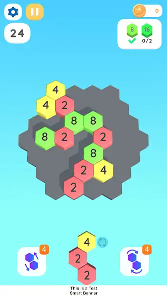 Play 2048 Hexagon - Merge Puzzle 3D  and enjoy 2048 Hexagon - Merge Puzzle 3D with UptoPlay