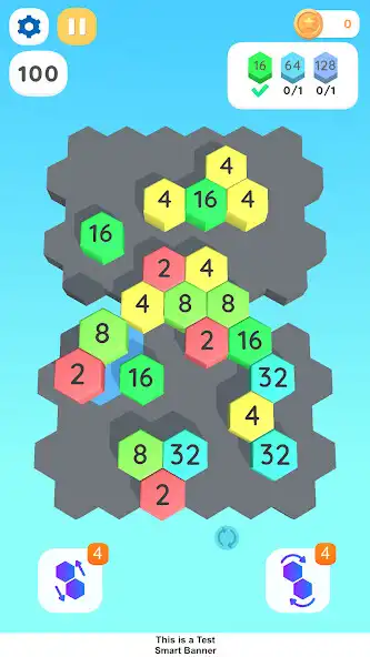 Play 2048 Hexagon - Merge Puzzle 3D as an online game 2048 Hexagon - Merge Puzzle 3D with UptoPlay