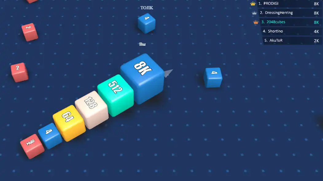 Play 2048.io Cubes Arena as an online game 2048.io Cubes Arena with UptoPlay