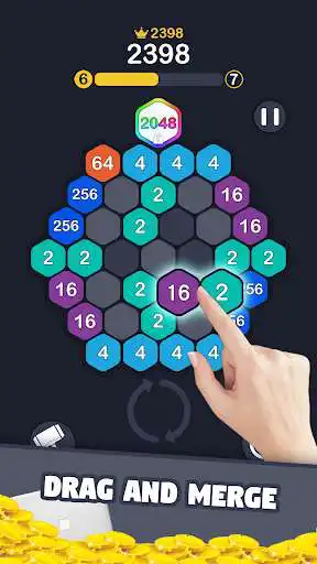 Play 2048 Number Hexagon  and enjoy 2048 Number Hexagon with UptoPlay