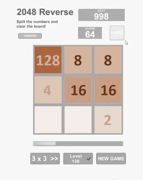 Play 2048 Reverse as an online game 2048 Reverse with UptoPlay