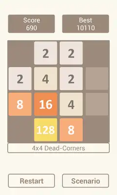 Play 2048 Scenario