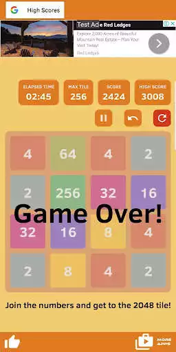 Play 2048 With Leaderboard as an online game 2048 With Leaderboard with UptoPlay