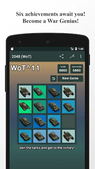 Play 2048 (WoT) as an online game 2048 (WoT) with UptoPlay