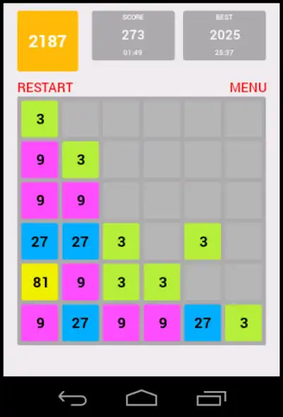 Play 2187, the hard 2048 game  and enjoy 2187, the hard 2048 game with UptoPlay