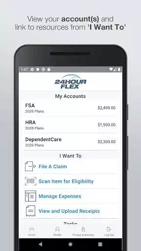 Play APK 24HourFlex Mobile  and enjoy 24HourFlex Mobile with UptoPlay com.lighthouse1.mobilebenefits.flx