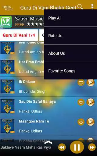 Play APK 250 Punjabi Devotional Songs  and enjoy 250 Punjabi Devotional Songs with UptoPlay com.mobify.timesmusic.guru_di_vani_rest_of_india