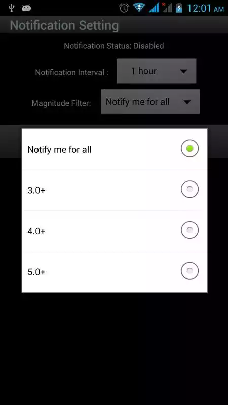 Play 2.5+ Earthquake Detector