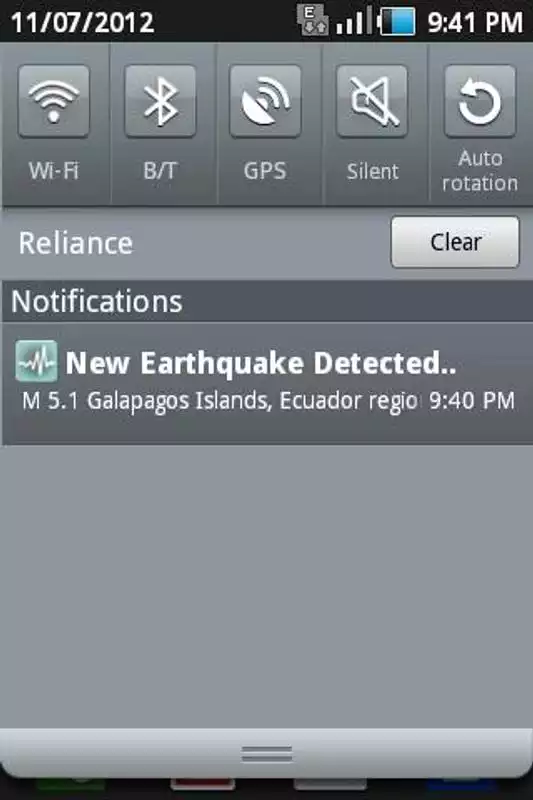 Play 2.5+ Earthquake Detector