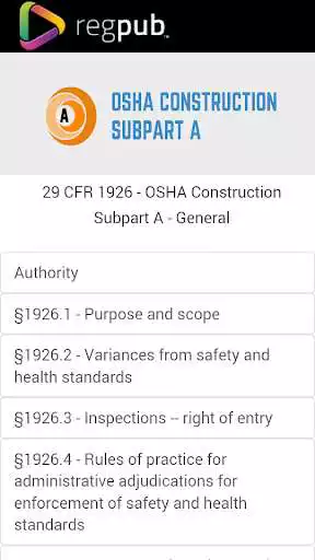 Play 29 CFR 1926 - Subpart A  and enjoy 29 CFR 1926 - Subpart A with UptoPlay