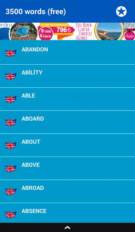 Play 3500 words in English (Free)