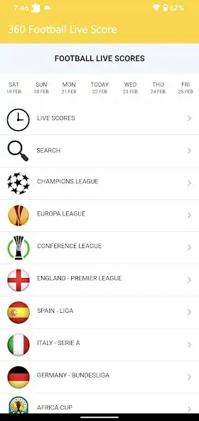 Play 360 Football Live score as an online game 360 Football Live score with UptoPlay