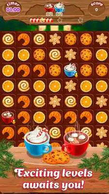 Play 3 Candy: Winter Cookies Tale