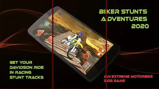 Play 3D Biker Moto Stunt Adventures as an online game 3D Biker Moto Stunt Adventures with UptoPlay