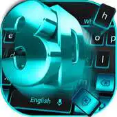 Free play online 3D Black Blue Keyboard Theme APK