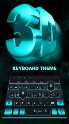Play 3D Black Blue Keyboard Theme Play 3D Black Blue Keyboard Theme