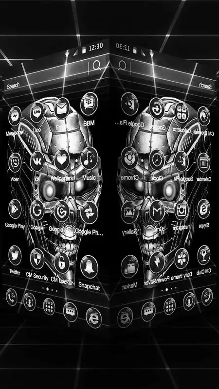 Play 3D Black Skull Theme