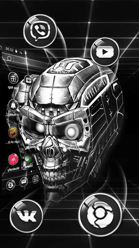 Play 3D Black Skull Theme