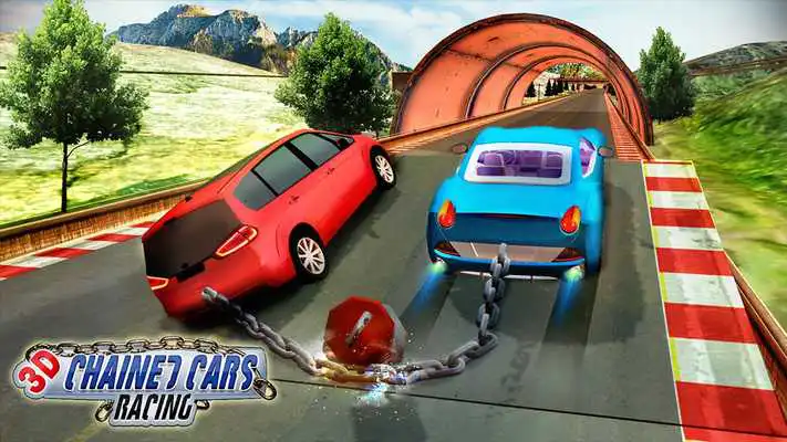 Play 3D Chained Cars Racing - The Impossible Challenge